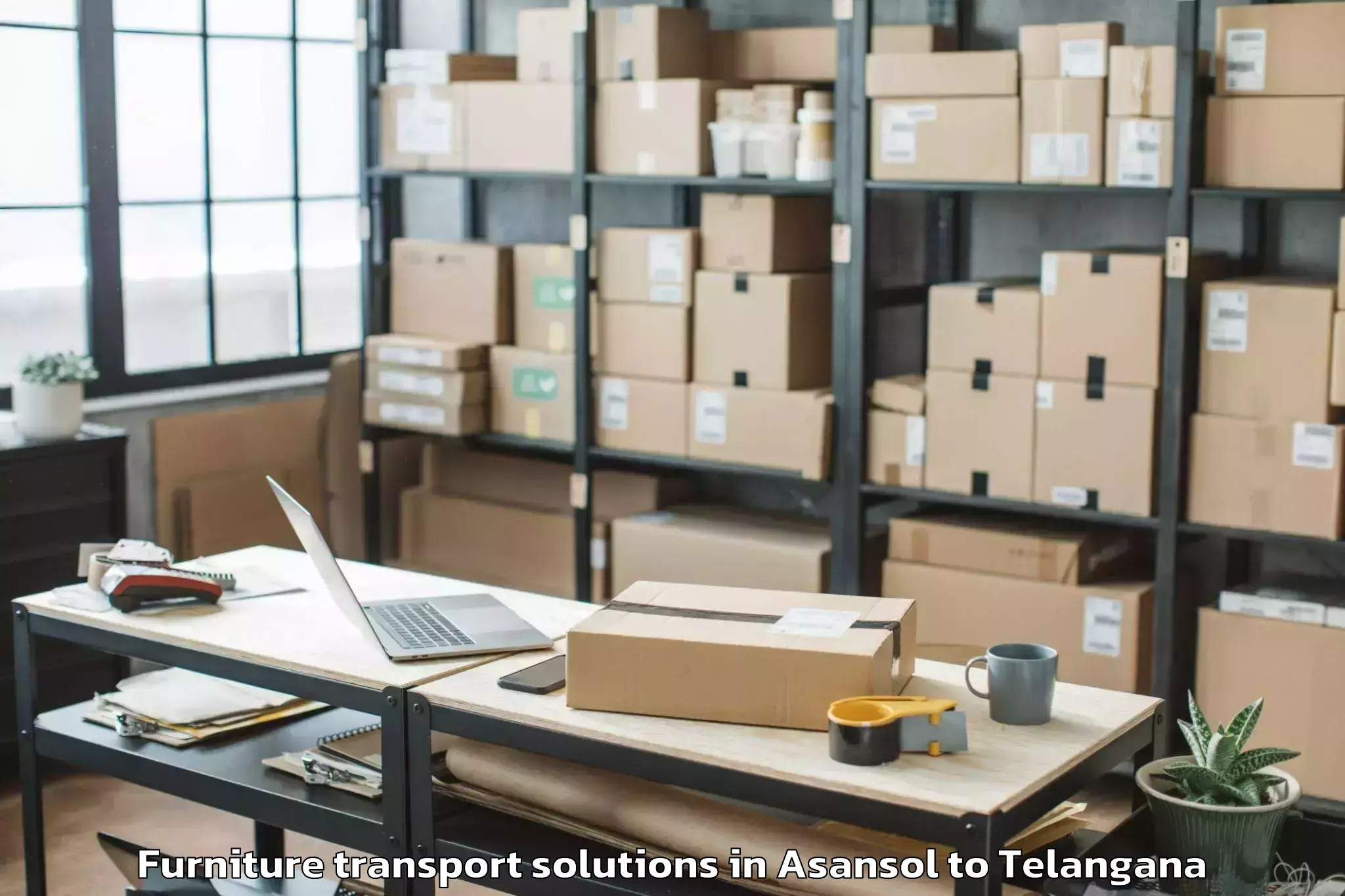 Affordable Asansol to Jogipet Furniture Transport Solutions